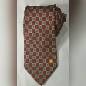 Dunhill Tie Geometric Maroon Burgundy